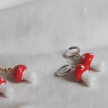 Load image into Gallery viewer, Red Mushroom Earrings