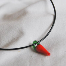 Load image into Gallery viewer, Lampwork Chilli Cord Necklace