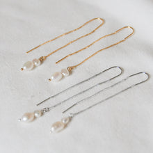Load image into Gallery viewer, Pearl Ear Threaders