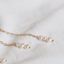 Load image into Gallery viewer, Triple Pearl Chain Earrings