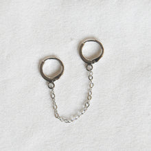 Load image into Gallery viewer, Double Silver Hoops