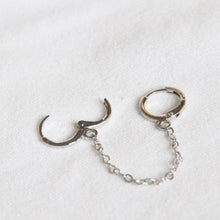 Load image into Gallery viewer, Double Silver Hoops