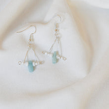 Load image into Gallery viewer, Triangular Gemstone Earrings