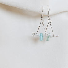Load image into Gallery viewer, Triangular Gemstone Earrings
