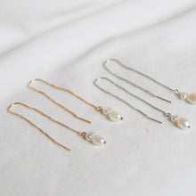Load image into Gallery viewer, Pearl Ear Threaders