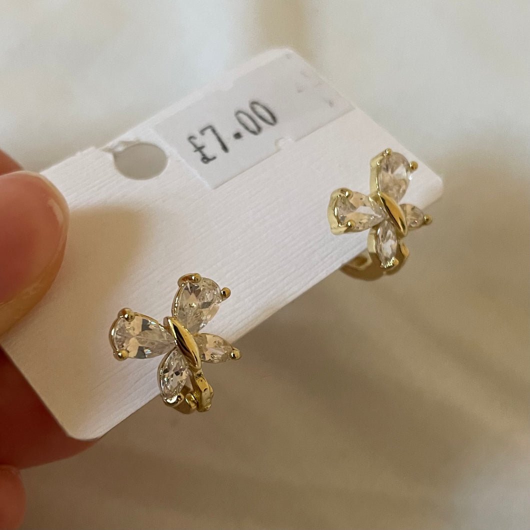 Chunky Butterfly Hoops