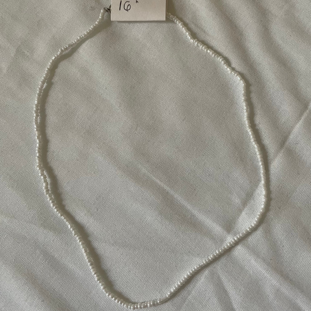 White Beaded Necklace