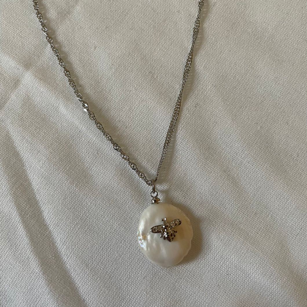 Pearl Bee Necklace