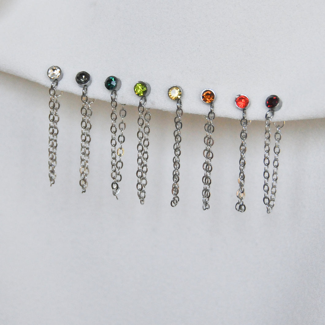 Colourful Chain Studs