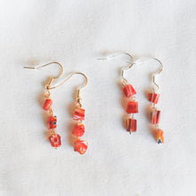 Load image into Gallery viewer, Red Link Earrings
