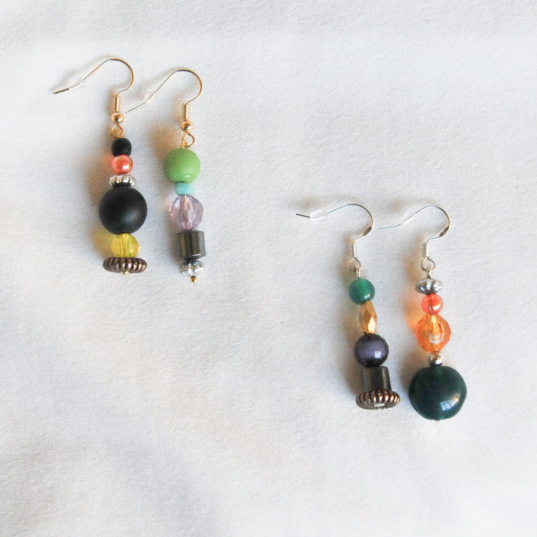 Mismatched Beaded Earrings