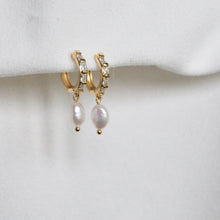 Load image into Gallery viewer, Single Pearl Earrings
